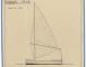 PLAN DE VOILURE/GREEMENT - DINGHY DE 3,5 M (1945)