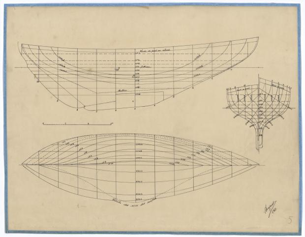 PLAN DE COQUE - SLOOP NORVEGIEN (1943)