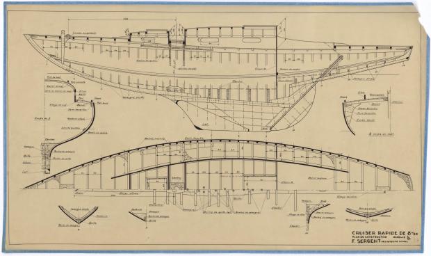 PLAN DE CONSTRUCTION - CRUISER RAPIDE DE 8,5 M (1946)