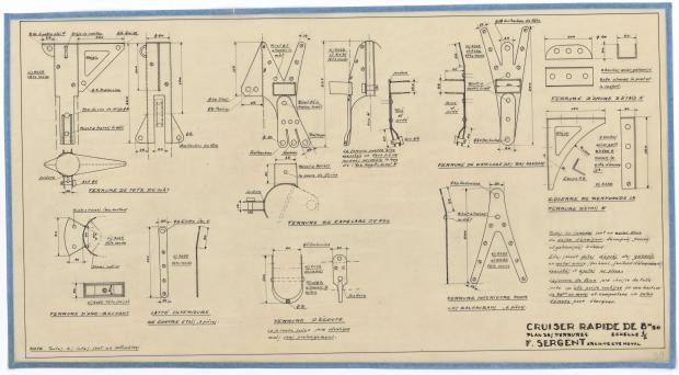 PLAN DE VOILURE/GREEMENT - CRUISER RAPIDE DE 8,5 M (1946)