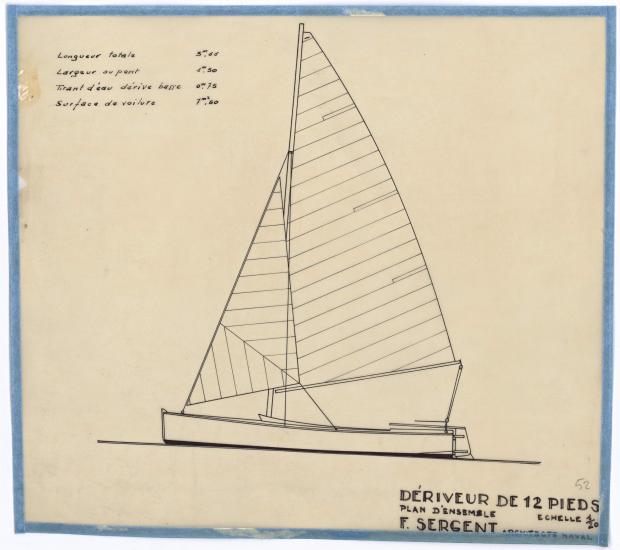 PLAN GENERAL - DERIVEUR DE 12 PIEDS (1946)