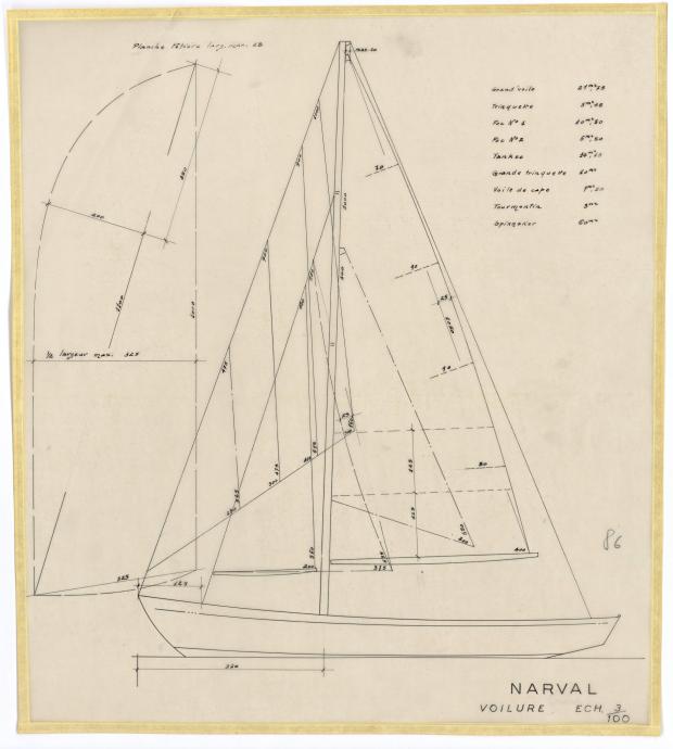 PLAN DE VOILURE/GREEMENT - NARVAL (1948)