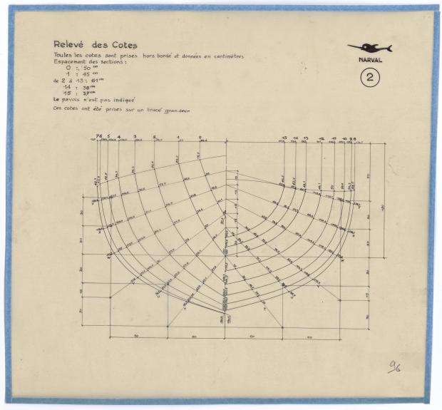 PLAN DE COQUE - NARVAL (1948)