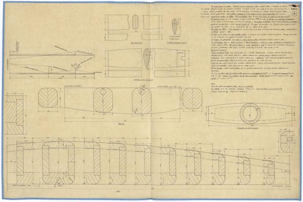 PLAN DE VOILURE/GREEMENT - NARVAL (1948)