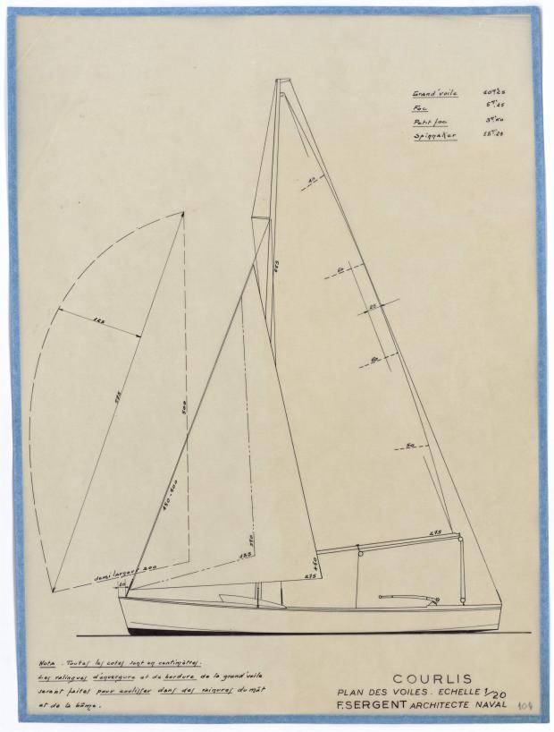 PLAN DE VOILURE/GREEMENT - COURLIS (1948)