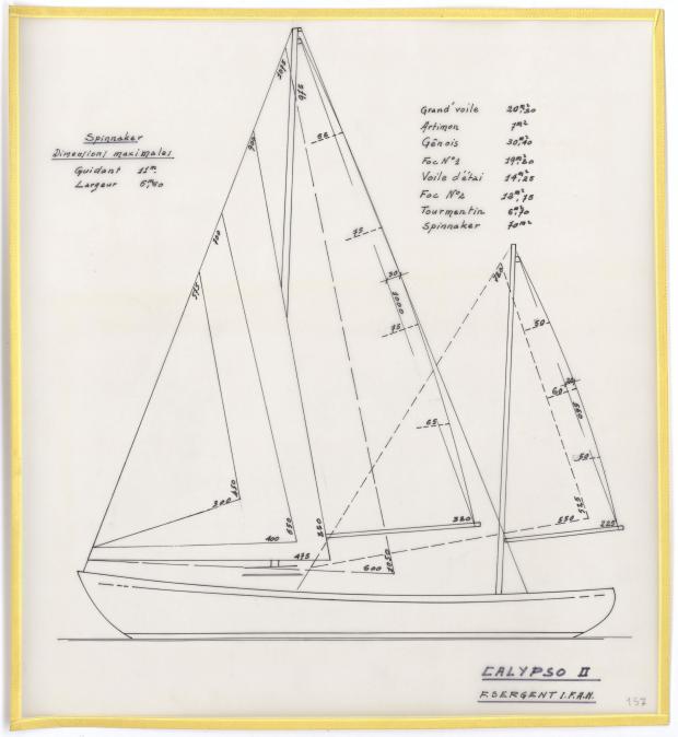 PLAN DE VOILURE/GREEMENT - CALYPSO (1950)