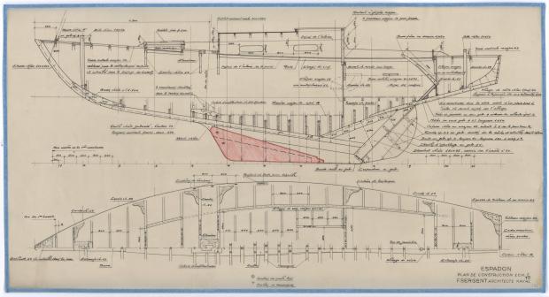 PLAN DE CONSTRUCTION - ESPADON (1950)