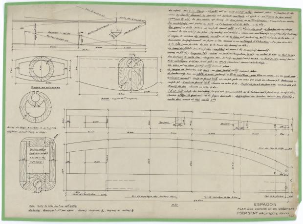 PLAN DE VOILURE/GREEMENT - ESPADON (1950)