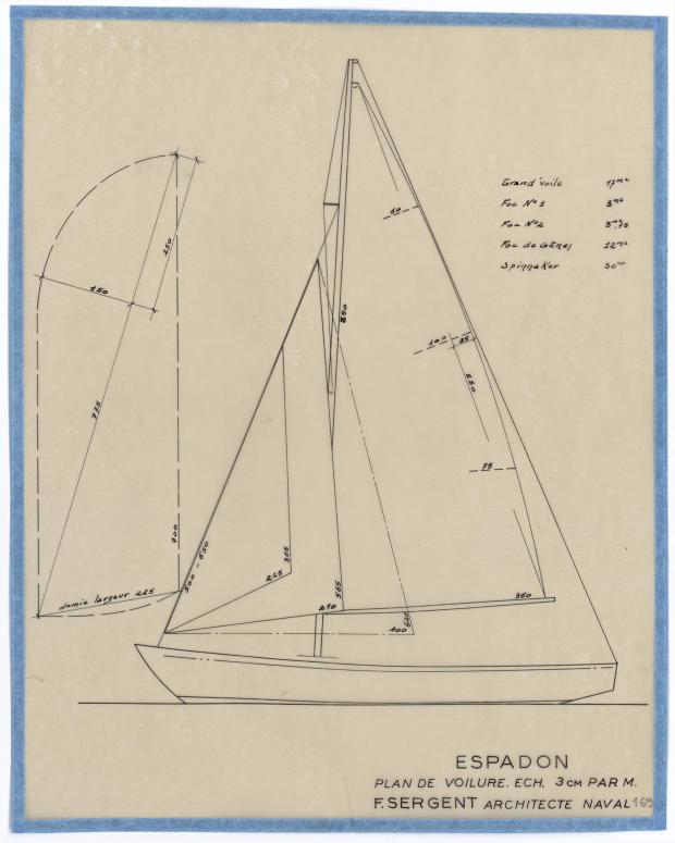 PLAN DE VOILURE/GREEMENT - ESPADON (1950)