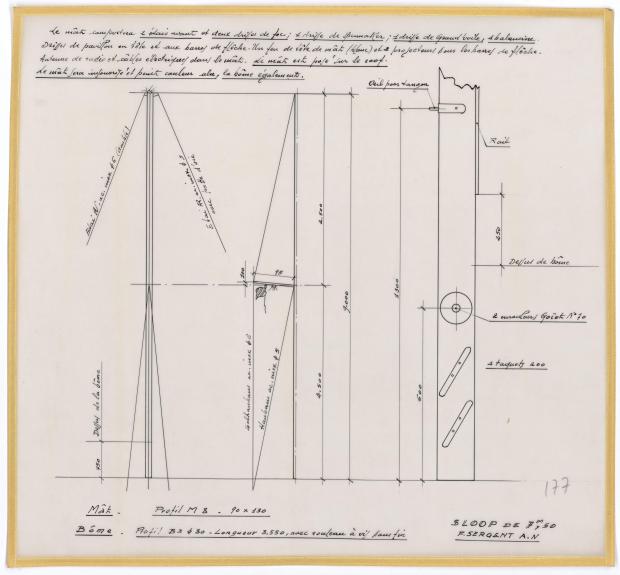 PLAN DE VOILURE/GREEMENT - SPRAY (1950)