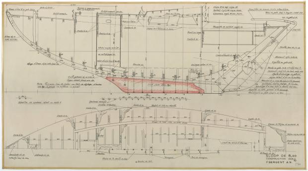 PLAN DE CONSTRUCTION - Sloop de 8,50 M (1951)