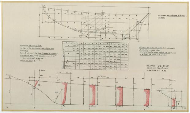 PLAN DE CONSTRUCTION - Sloop de 8,50 M (1951)