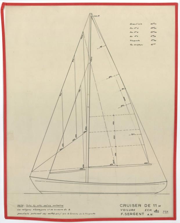 PLAN DE VOILURE/GREEMENT - BLEIZ MOR (1952)