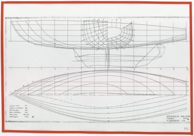 PLAN DE COQUE - GRONDIN MAJOR (1952)