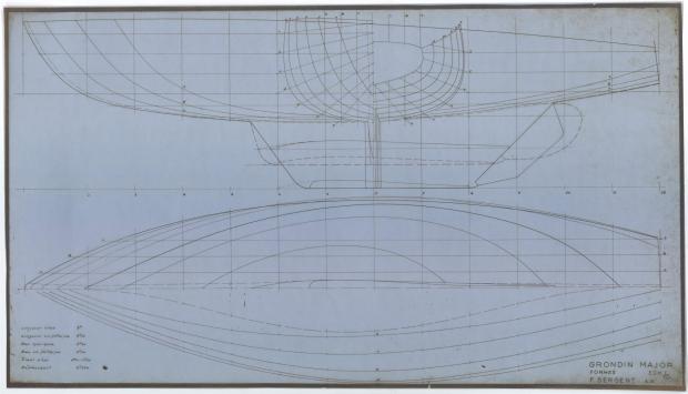 PLAN DE COQUE - GRONDIN MAJOR (1952)