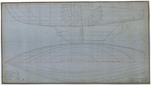 PLAN DE COQUE - GRONDIN MAJOR (1952)