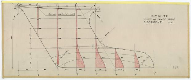 PLAN DE DERIVE/QUILLE - BONITE  (1952)