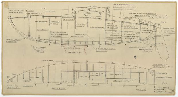 PLAN DE CONSTRUCTION - BONITE  (1952)