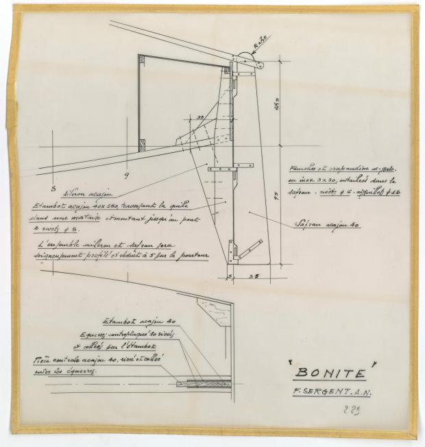 PLAN DE CONSTRUCTION - BONITE  (1952)