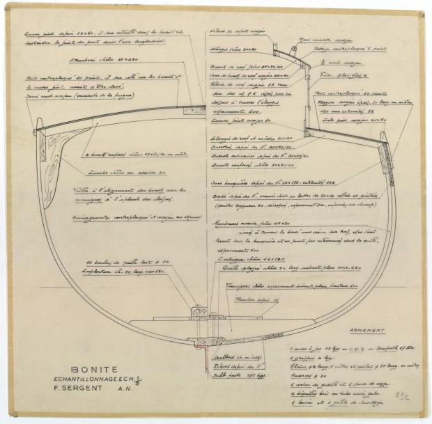 PLAN DE CONSTRUCTION - BONITE  (1952)