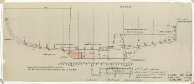 PLAN DE CONSTRUCTION - PHRYNE SLOOP DE 6,80 M (1953)