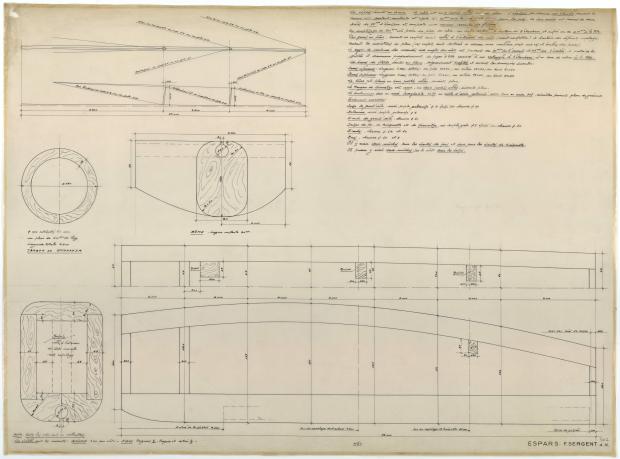 PLAN DE CONSTRUCTION - OISEAU BLEU, Motor sailer 14,75 M (1953)