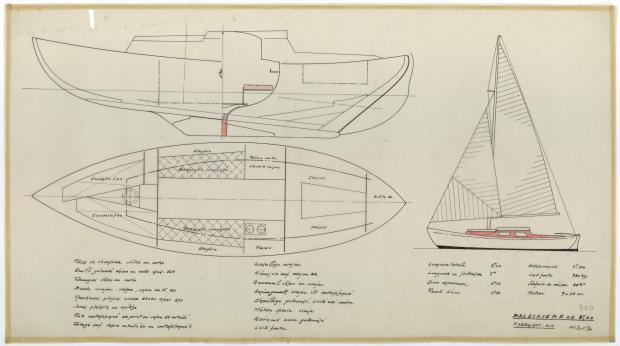 PLAN GENERAL - Baleinière de 8,25 M (1954)