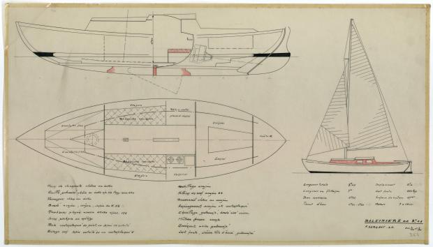 PLAN GENERAL - Baleinière de 8,25 M (1954)