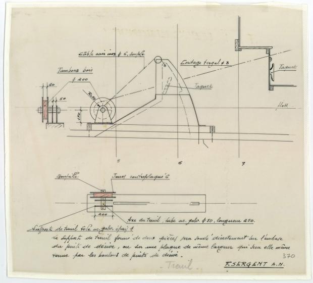 PLAN DE DERIVE/QUILLE - Baleinière de 8,25 M (1954)