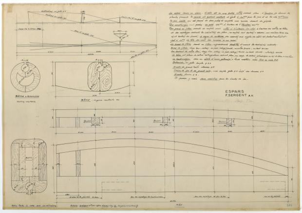 PLAN DE VOILURE/GREEMENT - Baleinière de 8,25 M (1954)