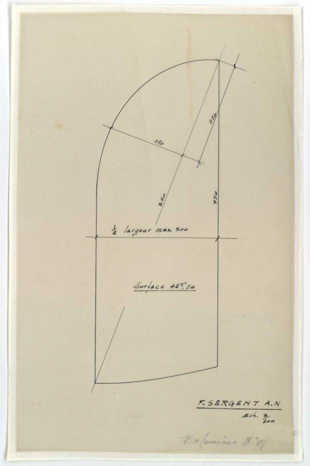 PLAN DE VOILURE/GREEMENT - Baleinière de 8,25 M (1954)