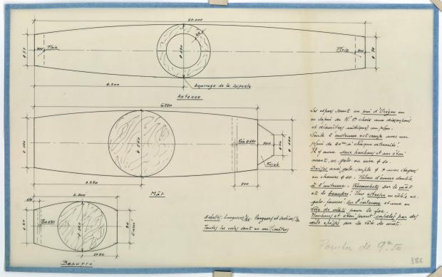 PLAN DE VOILURE/GREEMENT - Pointu 9,50 m (1954)