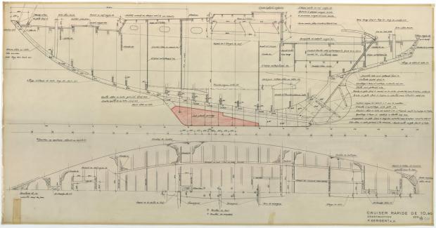 PLAN DE CONSTRUCTION - Guendalina 10,50 m (1954)