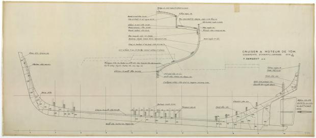 PLAN DE CONSTRUCTION - Cruiseur à moteur 10,00 m (1954)