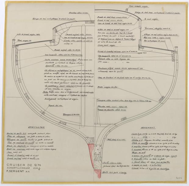 PLAN DE CONSTRUCTION - Iris   Sloop croisière 9,75 m (1954)