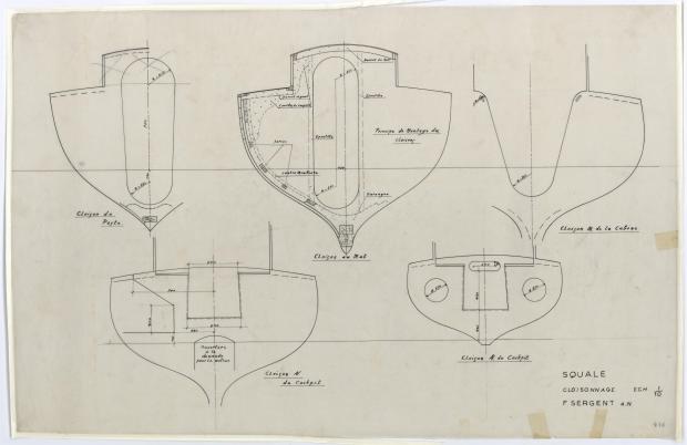 PLAN DE CONSTRUCTION - SQUALE (1955)