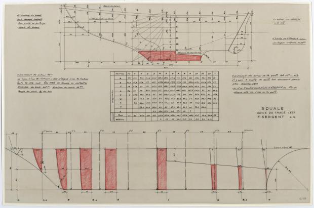 PLAN DE CONSTRUCTION - SQUALE (1955)