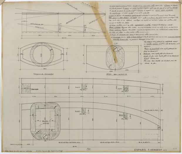 PLAN DE VOILURE/GREEMENT - SQUALE (1955)