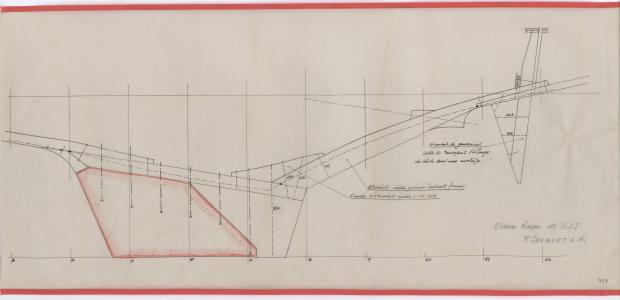 PLAN DE DERIVE/QUILLE - GEFREL OCEAN RACER 11,75 M (1955)