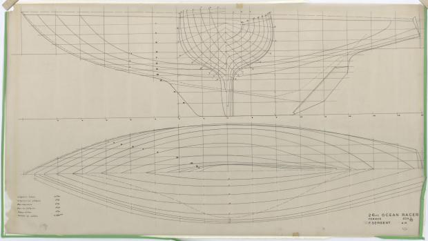 PLAN DE COQUE - OCEAN RACER 26 PIEDS FLOTTAISON (1955)