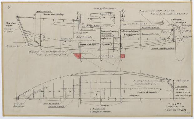 PLAN DE CONSTRUCTION - PIRATE 5,75 m (1956)