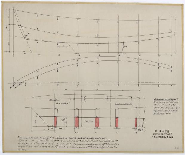 PLAN DE CONSTRUCTION - PIRATE 5,75 m (1956)