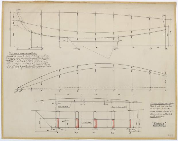 PLAN DE CONSTRUCTION - PIRATE 5,75 m (1956)