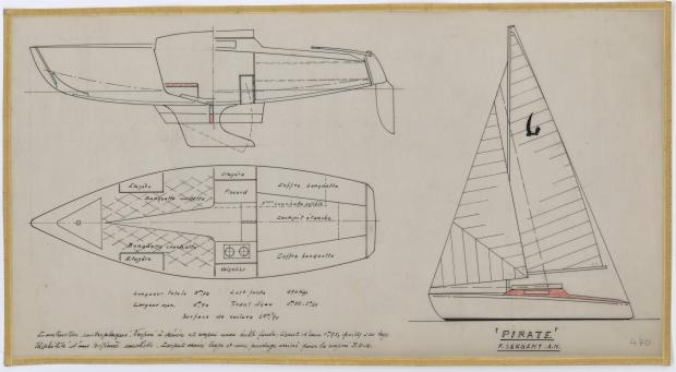 PLAN GENERAL - PIRATE 5,75 m (1956)