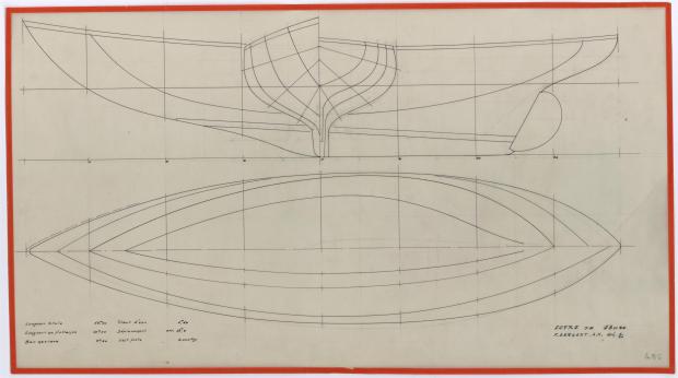 PLAN DE COQUE - CRUISER  13,50 M (1956)