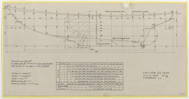 PLAN DE CONSTRUCTION - CRUISER  13,50 M (1956)