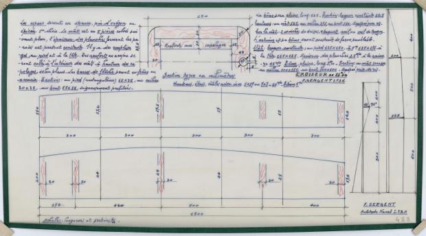 PLAN DE VOILURE/GREEMENT - CRUISER  13,50 M (1956)