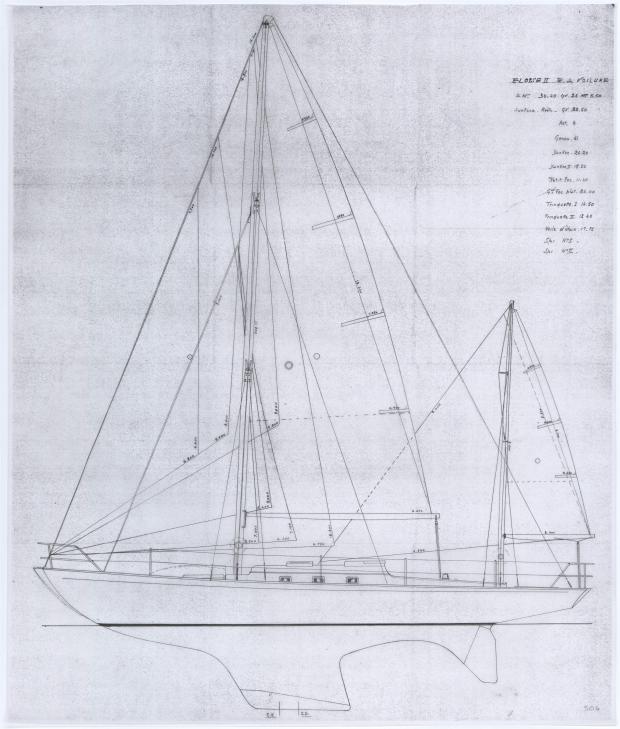 PLAN DE VOILURE/GREEMENT - ELOISE II (1957)