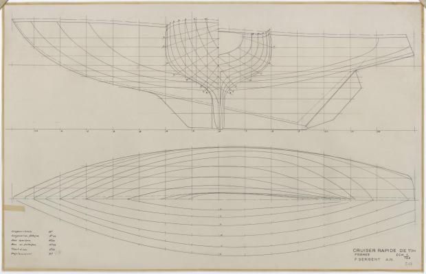 PLAN DE COQUE - IRIS CRUISER RAPIDE 11 m (1957)