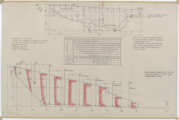 PLAN DE CONSTRUCTION - IRIS CRUISER RAPIDE 11 m (1957)